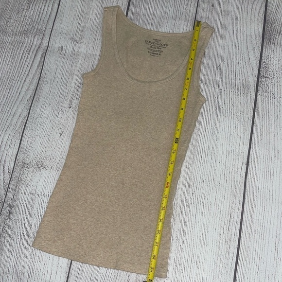 FADED GLORY Women’s Beige Ribbed Tank Top Size XS - Picture 6 of 6